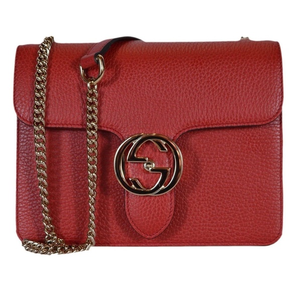 Gucci Handbags - NWT GUCCI GG Marmont Red Leather Crossbody Bag